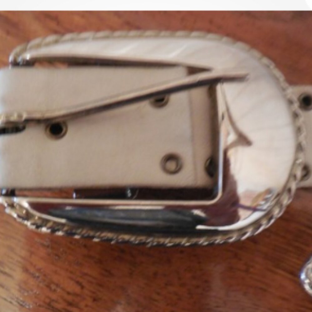 Revcor white studded belt